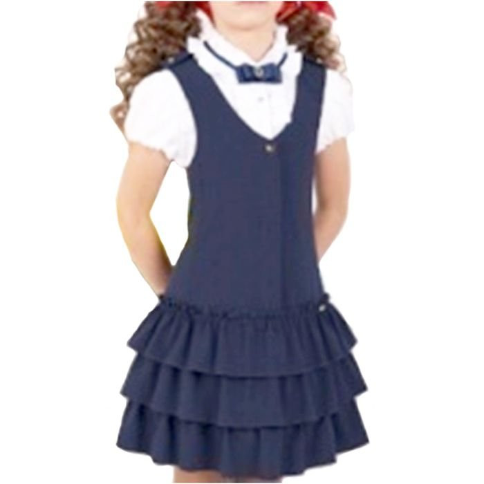 яяяСарафан для девочки (ГЕРМИОНА) ткань 12 арт.5154-12 размер 34/140 цвет синий