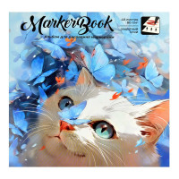 Альбом для маркеров 40 листов склейка (Феникс) Лучезарный кот 80 г/м² УФ-лак арт.68512