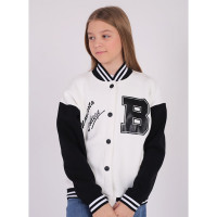 Бомбер для девочки (MULTIBREND) арт.403031 размер 36/140-44/164 цвет белый
