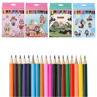 Карандаши цветные (Mazari) Зубастик 18 цветов 2,5мм шестигранные арт.M-7124-18