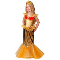 Костюм Д (СКАЗКА) Золотая рыбка (платье,корона) р.28/110-34/134 арт.21-15