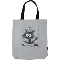 Сумка шопер (deVENTE) Я ОК молния/кнопка 34х43,5x8 см арт.7046525