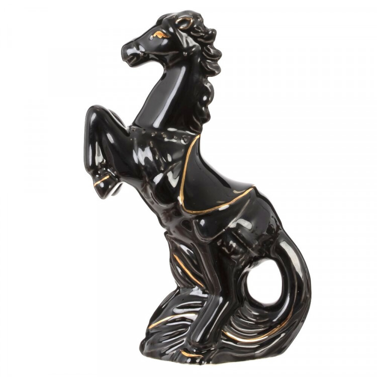 Статуэтка декоративная (Символ года) "Лошадь" 13см чёрная арт.823539