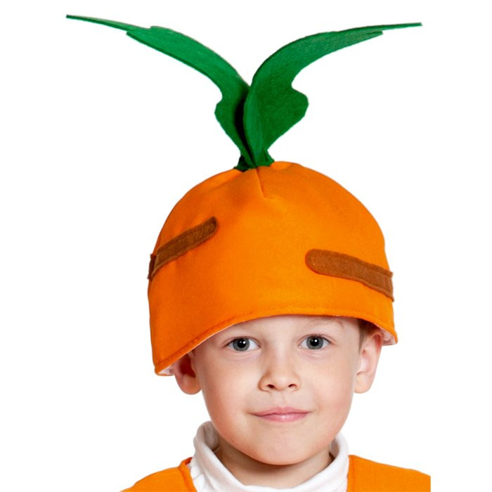 Маска карнавальная ткань "Морковка" арт.4118