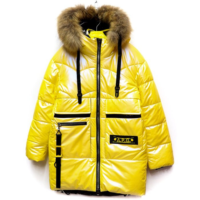Куртка зимняя для девочки (FENGSHUODA) арт.scs-2302-1 цвет желтый