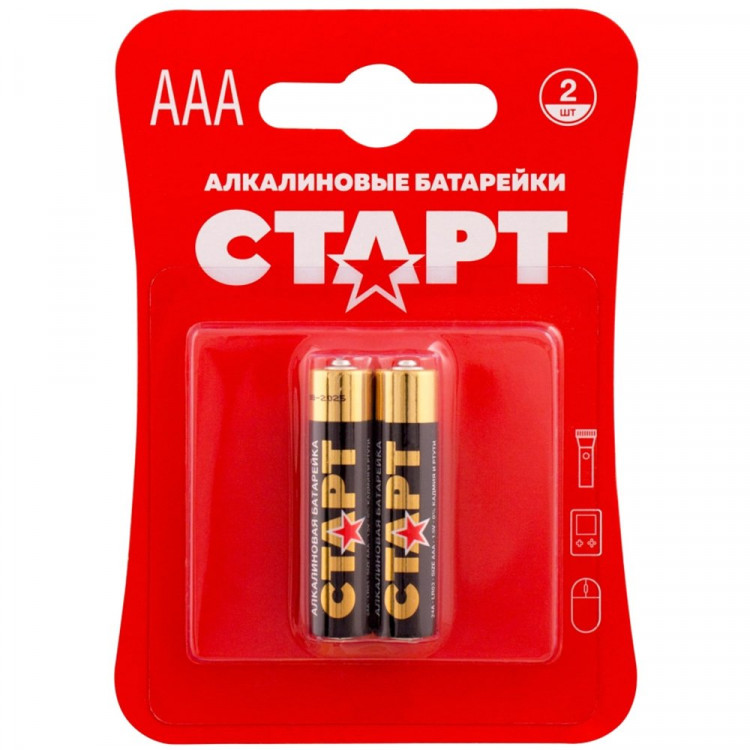 Батарейки Старт LR03 (ААА) алкалиновые BL2 (цена за упаковку)
