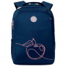 Рюкзак для девочки (GRIZZLY) арт RG-166-3/4 синий 26х39х17 см