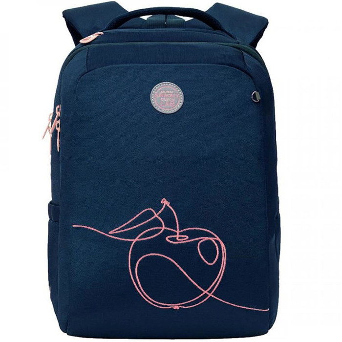 Рюкзак для девочки (GRIZZLY) арт RG-166-3/4 синий 26х39х17 см