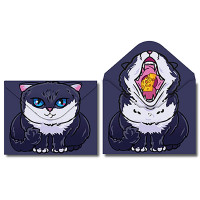 Папка-конверт на кнопке А4 (CENTRUM) 180мкм Кошка арт.74967