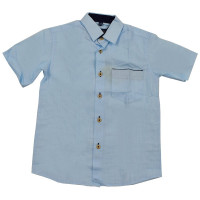 Сорочка детская короткий рукав размерный ряд 29/116-122-36/158-164 цвет голубой Brostem арт.1SBD78+2ds