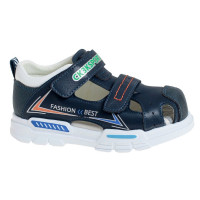 Сандалии для мальчика (Сказка) темно-синий верх-искусственная кожа подкладка-натуральная кожа размерный ряд 27-31 арт.R105060551DB