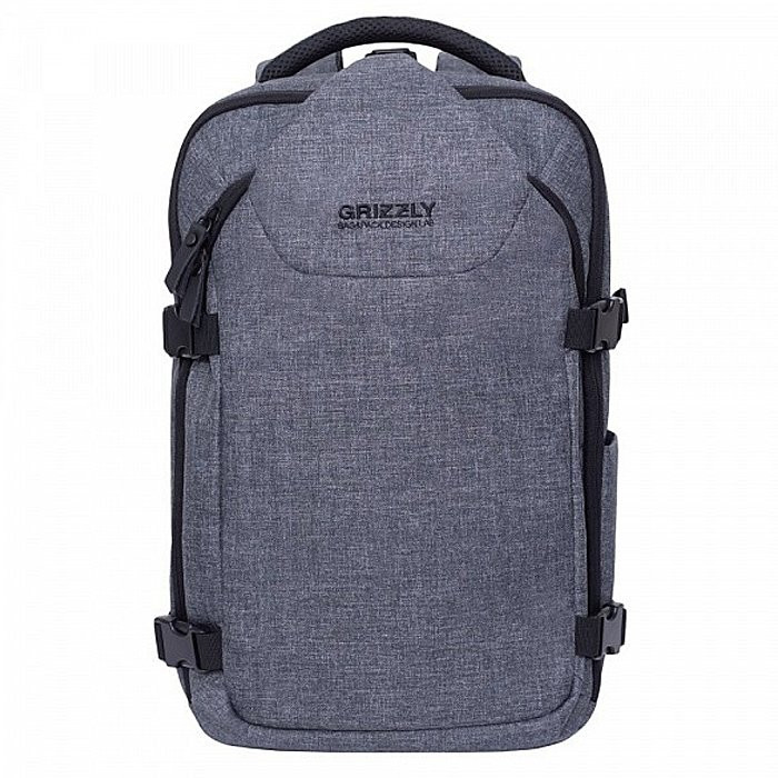 Рюкзак для мальчика (Grizzly) арт.RQ-914-1 серый 27х45х18 см