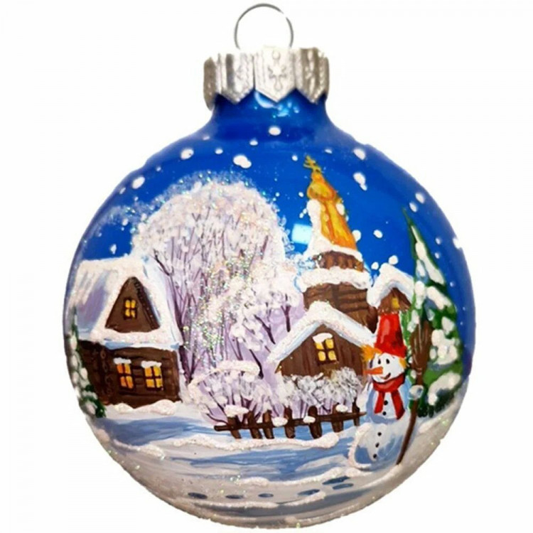 Шар стекло 08см "Крещенский вечер" п/у арт.КУ-80-244046