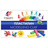 Пластилин 32 цвета 640гр (Луч) Классика со стеком картонная коробка арт 31С 2065-08
