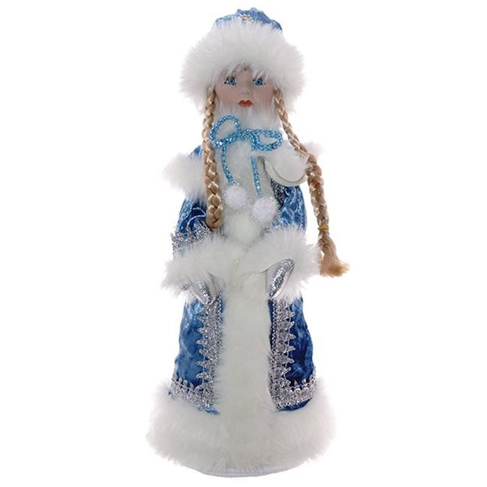 Игрушка декор. "Снегурочка" 38,5см с ёмкостью д/подарков арт.722237