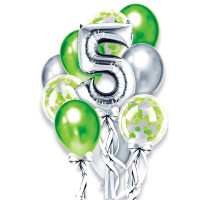 Букет шаров 13шт/наб. латекс/фольга "5 лет" с конфети арт.3786688