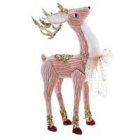 Игрушка декор. "Олень" 28см цв.розовый арт.793123