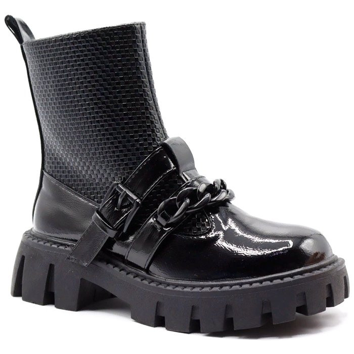 Ботинки для девочки (ИРИНА) черный верх-искусственная кожа подкладка - байка артикул m-jxj-TP611-12