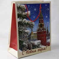 Пакет подароч. бумаж. 26*32см "Куранты" арт.95739FE