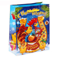 Пакет подарочный 11*14см бумаж. Счастья и удачи арт.1299823