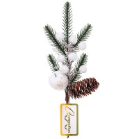 Украшение декоративное "Ветка. Хвоя, ягоды, шишка" 30см арт.201-2730