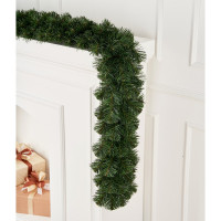 Гирлянда рождественская 270см хвоя ПВХ, без украшений "Сибирь" арт.ГСП 32