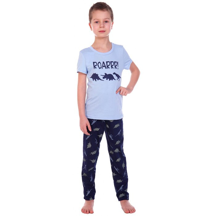 Пижама для мальчика арт.Драк размер 32/122-38/152 цвет синий