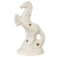 Статуэтка декоративная (Символ года) "Лошадь" 14см белая с подсветкой арт.823541