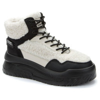 Ботинки дев. (CROSBY) беж./черн. верх-иск.кожа/иск.мех подкл-иск.шерсть р.ряд 36-41 арт.438114/07-04