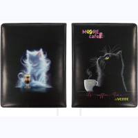 Записная книжка B6 (120 ммx170 мм) твердая обложка 80 листов (deVENTE) MooreCafe искусственная кожа с поролоном арт.2252602