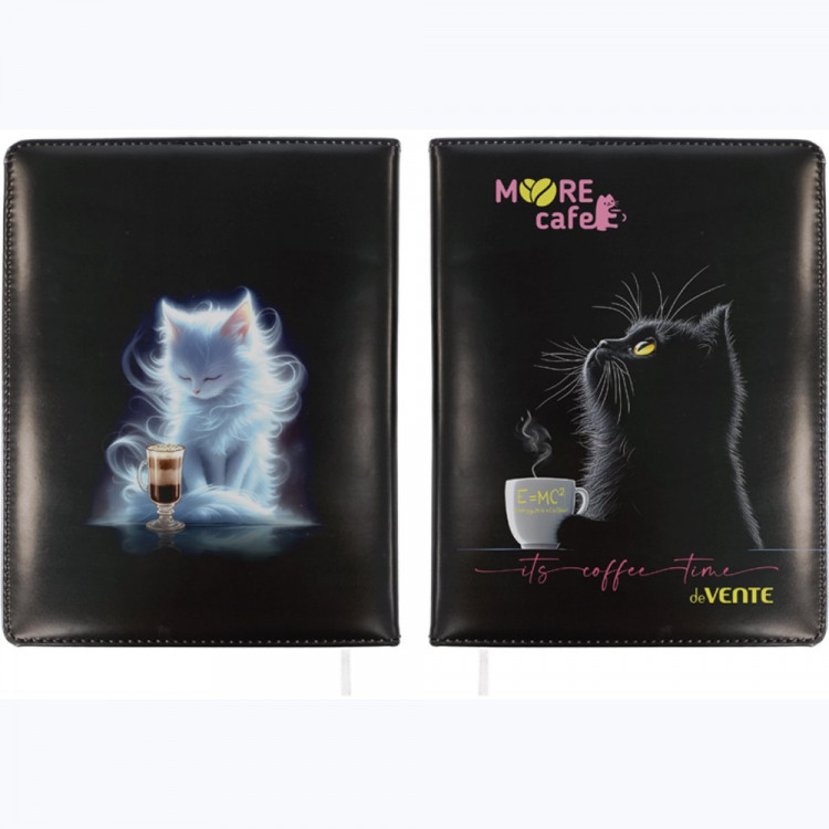 Записная книжка B6 (120 ммx170 мм) твердая обложка 80 листов (deVENTE) MooreCafe искусственная кожа с поролоном арт.2252602