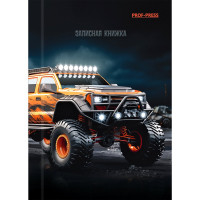 Записная книжка А7 твердая обложка 64 листа (Prof-Press) Большие колеса глянцевая ламинация арт.64-1682