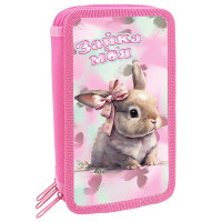 Пенал 3 отделения (Оникс) ПКТ 12-20 Зайка моя 190х110мм полиэстер