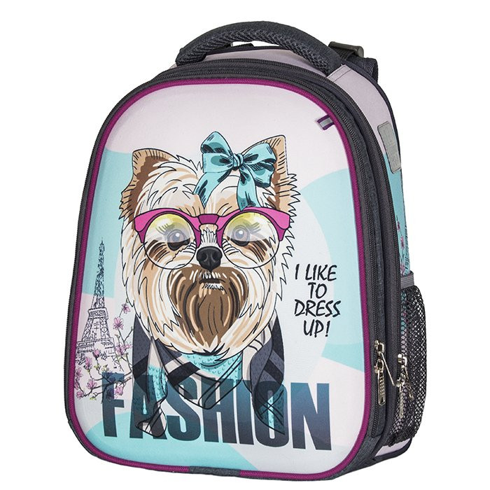 Ранец для девочки школьный (LeronBags) Собачка fasion 28х36х17см арт 0119-311/038