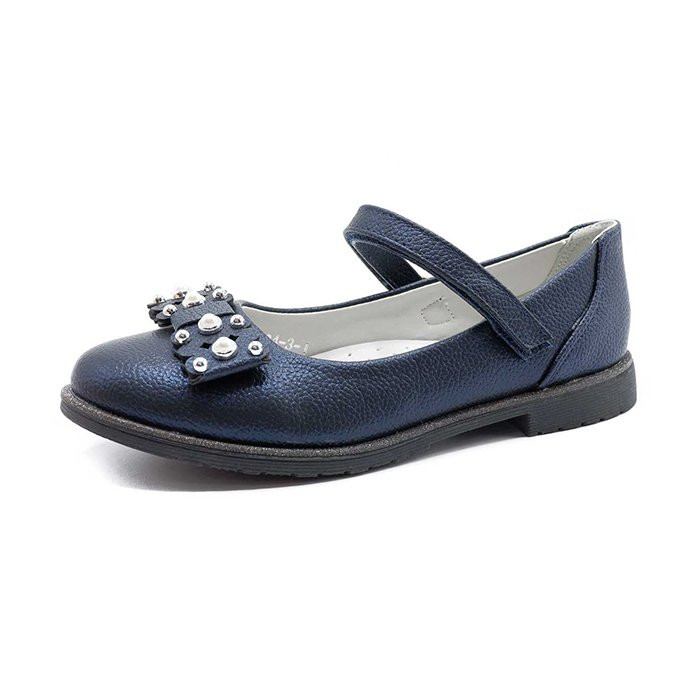 Туфли для девочки (Капли Эльфы) синие верх-искусственная кожа подкладка-искусственная кожа  артикул wjp-AV424-3-1