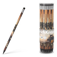 Карандаш чернографитный ErichKrause с ластиком Road Beast HB трехгранный корпус арт.62770 (Ст.42)