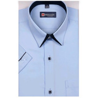 Сорочка детская приталенная короткий рукав размерный ряд 29/116-122-36/158-164 цвет голубой Brostem арт.1SD133+2ds