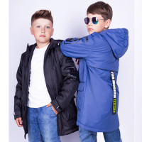 Полупальто осеннее для мальчика (OVAS) арт.РОЛЬФ цвет черный