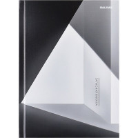 Записная книжка А5 твердая обложка 160 листов (Prof-Press) Черно-белая геометрия-2 глянцевая ламинация лен арт.160-5512