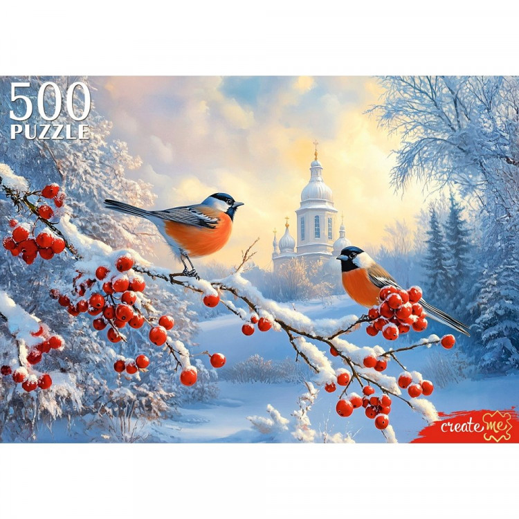 Пазл 500 элементов Снегири на ветке (РК) арт.П500-7627