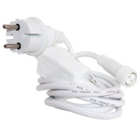 Шнур с адаптером и вилкой д/уличной гирлянды D-0,5см L150W3 H2см арт.703312
