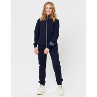 Костюм спортивный для девочки арт.1669/1669.1 размер 32/128-46/170 трикотажный цвет темно-синий