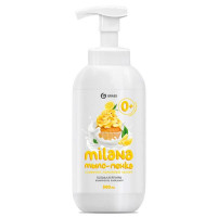 Туалетное мыло жидкое-пенка 500мл дозатор Milana Лимонный пирог Grass