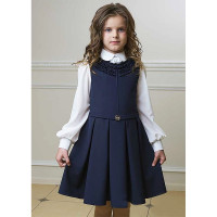 Сарафан для девочки (ГЕРМИОНА) ткань 07 арт.5243-07 размер 30/122-36/146 цвет синий