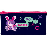 Пенал-косметичка 1 отделение плоский (Hatber) КиберЗайка мягкий 205х110мм арт.NPk_63188