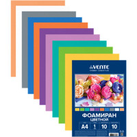 Набор цветного фоамирана А4 10 листов 10 цветов (deVENTE) HOBBY CREATIVE толщина 1 мм пастельные цвета арт.8112400