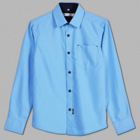 Сорочка детская  (Делорас) длинный рукав цвет темно-синий арт.C71468 размерный ряд 31/128-134-37/164-170 на кнопках