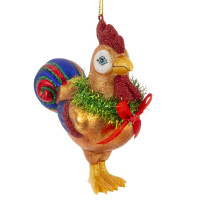 Фигурка на ёлку стекло (серия Коллекция) 11см "Петух" арт.824712