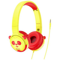 Наушники HOCO W31 цв.желтый (панда)