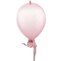 Украшение декоративное стекло 10см "Воздушный шарик" розовый арт.10114
